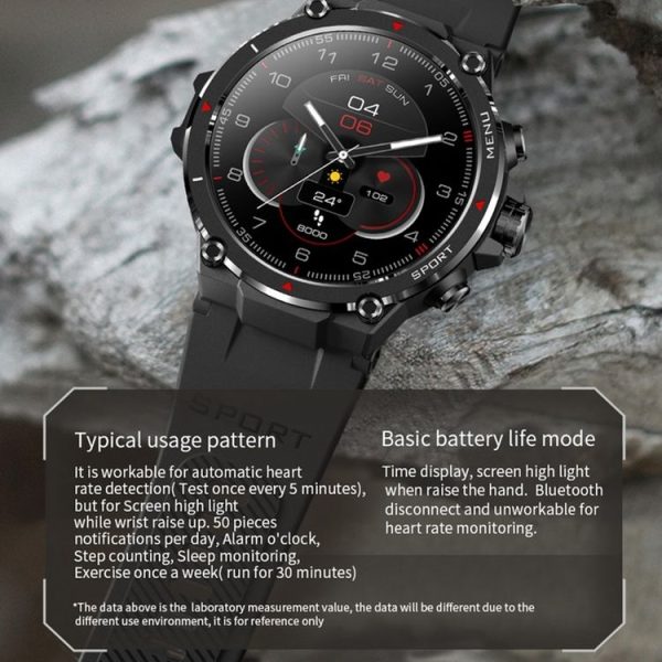 M juniu HM03 Sports Health Smart Watch, Support GPS / Heart Rate / Blood Oxygen / Sleep Monitoring (Grey) - Image 7