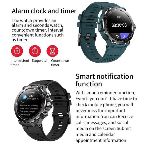 M juniu HM03 Sports Health Smart Watch, Support GPS / Heart Rate / Blood Oxygen / Sleep Monitoring (Grey) - Image 8