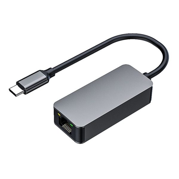 Type-C To 2500Mbps RJ45 Network Card Ethernet Adapter (Grey)