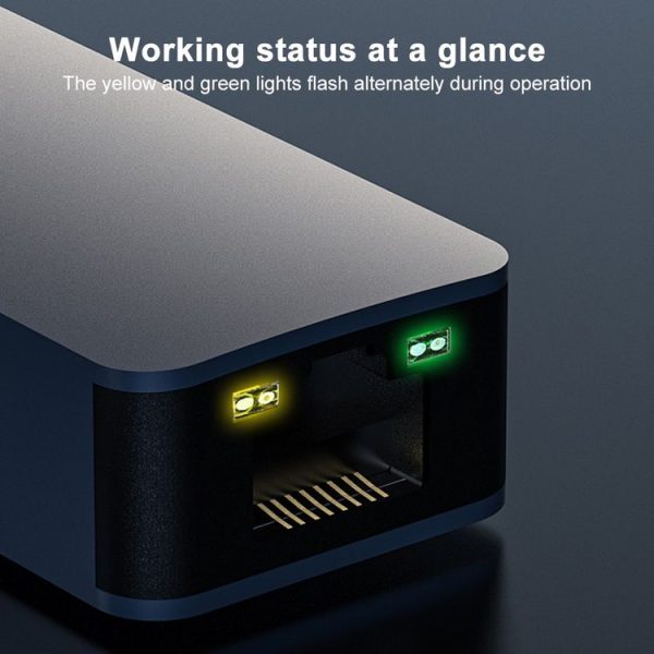Type-C To 2500Mbps RJ45 Network Card Ethernet Adapter (Grey) - Image 5