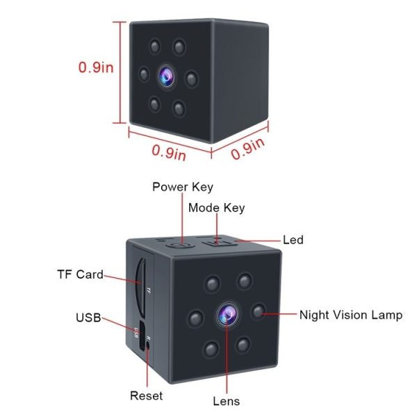 MD23 1080P HD Wireless Camera Sports Outdoor Home Computer Camera, Support Infrared Night Vision / Motion Detection / TF Card - Image 3