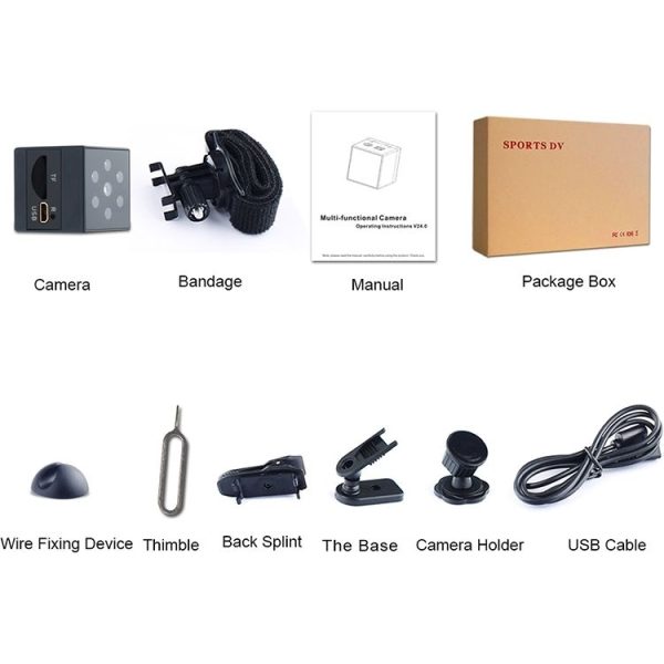 MD23 1080P HD Wireless Camera Sports Outdoor Home Computer Camera, Support Infrared Night Vision / Motion Detection / TF Card - Image 4