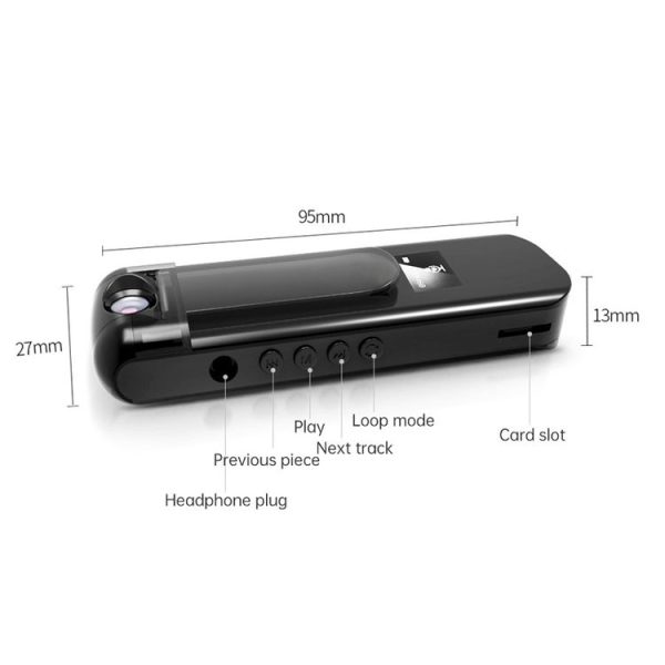 009 1080P 180 Degree Rotatable Lens Portable Recording Camera Video Recorder with Display, Support Loop Recording & MP3 & 8-64GB TF Card - Image 2
