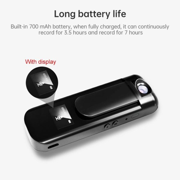 009 1080P 180 Degree Rotatable Lens Portable Recording Camera Video Recorder with Display, Support Loop Recording & MP3 & 8-64GB TF Card - Image 5