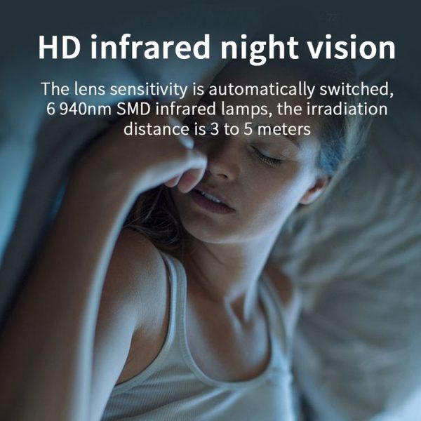 X6D HD 1080P Wireless Home Mini Surveillance Camera, Support Infrared Night Vision & Motion Detection & TF Card (White) - Image 11