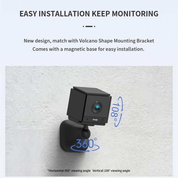 CAMSOY S20 1080P WiFi Wireless Network Action Camera Wide-angle Recorder with Mount (Black) - Image 6
