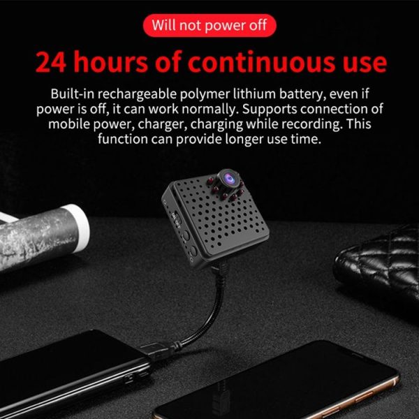 W18 1080P HD WiFi Smart Mini Security Camera, Support 155 Degrees Wide Angle & Motion Detection & Infrared Night Vision & TF Card - Image 20