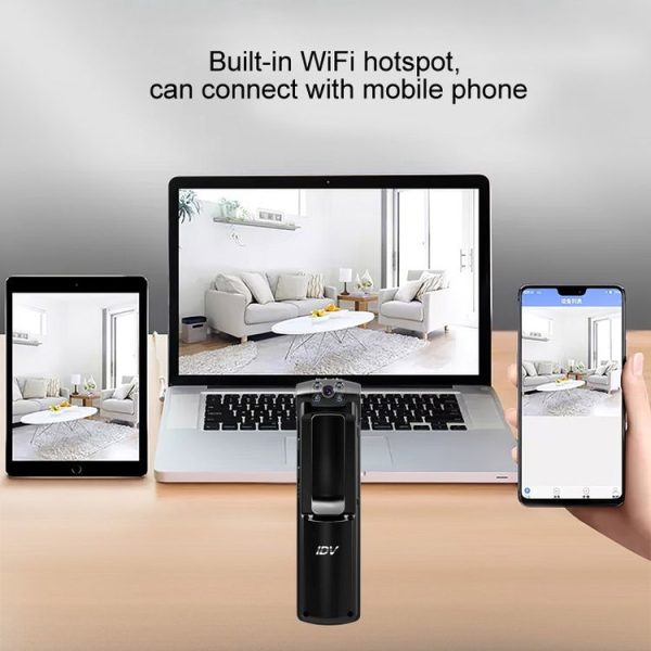 IDV-L01 1080P HD WiFi Back Clip Digital Pen Voice Recorder Mini Camera, Support IR Night Vision & TF Card & 180 Degrees Lens Rotation (Black) - Image 11