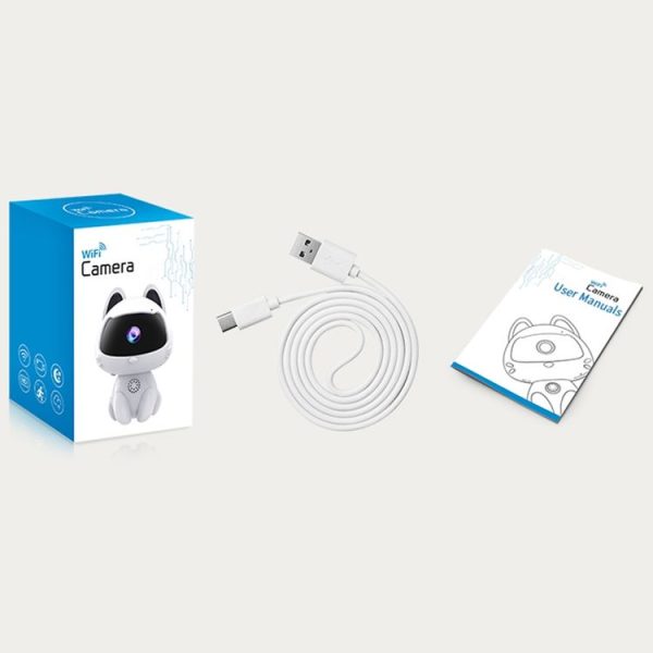 K9 Cute Pets Smart Home Camera, Support Night Vision & Two-way Voice & Motion Detection (White) - Image 13