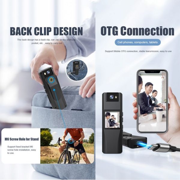 L12 180 Degrees Rotation Conference Video Recording Camera Mini HD 720P WiFi Camera (Black) - Image 6
