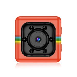 SQ11 Mini DV HD 960P 6 LEDs Sport Recorder Camera with Holder, Support Monitor Detection & IR Night Vision & TF Card (Red)