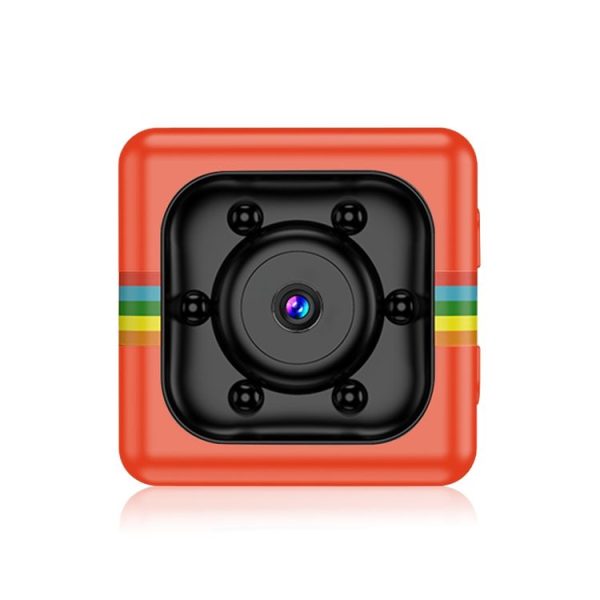 SQ11 Mini DV HD 960P 6 LEDs Sport Recorder Camera with Holder, Support Monitor Detection & IR Night Vision & TF Card (Red)
