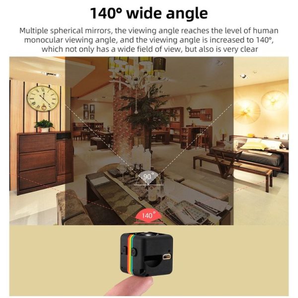SQ11 Mini DV HD 960P 6 LEDs Sport Recorder Camera with Holder, Support Monitor Detection & IR Night Vision & TF Card (Red) - Image 4