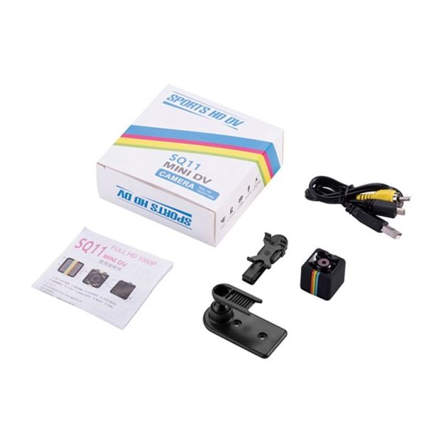 SQ11 Mini DV HD 960P 6 LEDs Sport Recorder Camera with Holder, Support Monitor Detection & IR Night Vision & TF Card (Red) - Image 8