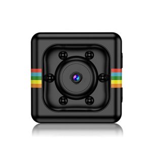SQ11 Mini DV HD 480P 6 LEDs Sport Recorder Camera with Holder, Support Monitor Detection & IR Night Vision & TF Card (Black)