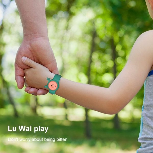 WT-M4 ABS+Silica Gel Children Mosquito Repellent Wristband (Green) - Image 6