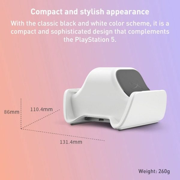 Kingston HyperX Gemini PS5 Handle Charging Base (White) - Image 5