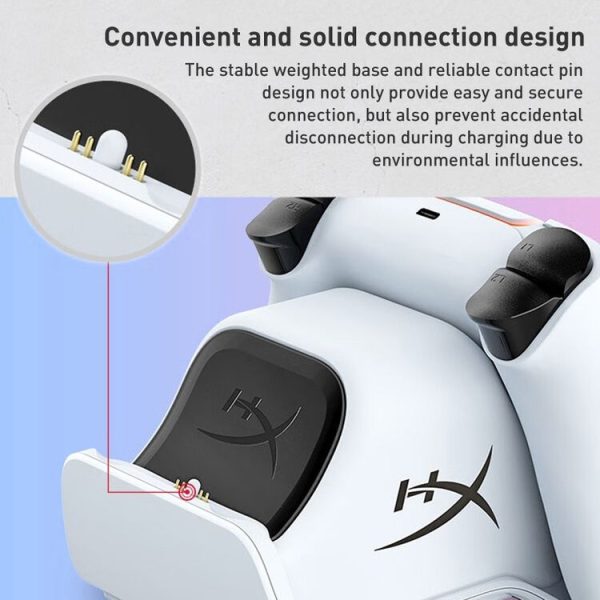 Kingston HyperX Gemini PS5 Handle Charging Base (White) - Image 6