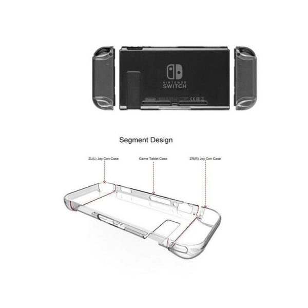 Nintendo Switch Game Console Hard Plastic Crystal Case Cover Protector Back Case (Black) - Image 8