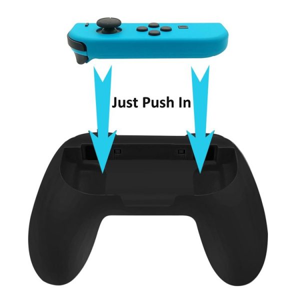 One Pair HAMTOD for Nintendo Switch Joy-Con Controller (Not Included) Controller Holder Grips (Black) - Image 8