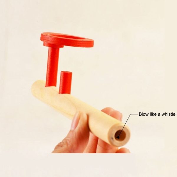Classic Wooden Games Floating Blow Pipe & Balls Blowing Toy for Children - Image 4