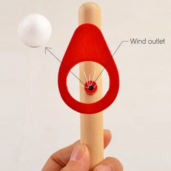 Classic Wooden Games Floating Blow Pipe & Balls Blowing Toy for Children - Image 5