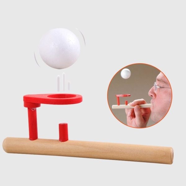 Classic Wooden Games Floating Blow Pipe & Balls Blowing Toy for Children - Image 7