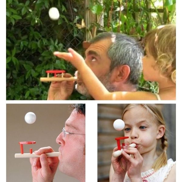 Classic Wooden Games Floating Blow Pipe & Balls Blowing Toy for Children - Image 8