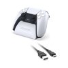 DOBE TP5-0537B Gamepad Controller Holder with Cable For PS5 (White)