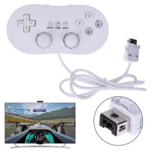Wii Classic Second Generation Handle Wired Game Controller Gamepad (White)