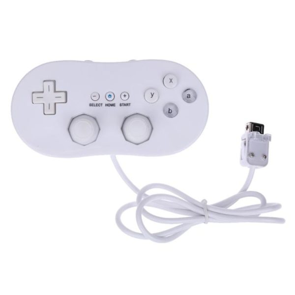 Wii Classic Second Generation Handle Wired Game Controller Gamepad (White) - Image 2