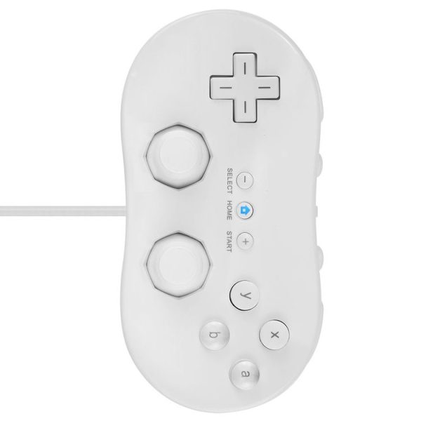 Wii Classic Second Generation Handle Wired Game Controller Gamepad (White) - Image 3