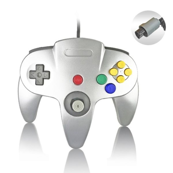 Nintendo N64 Wired Game Controller Gamepad (Silver) - Image 2