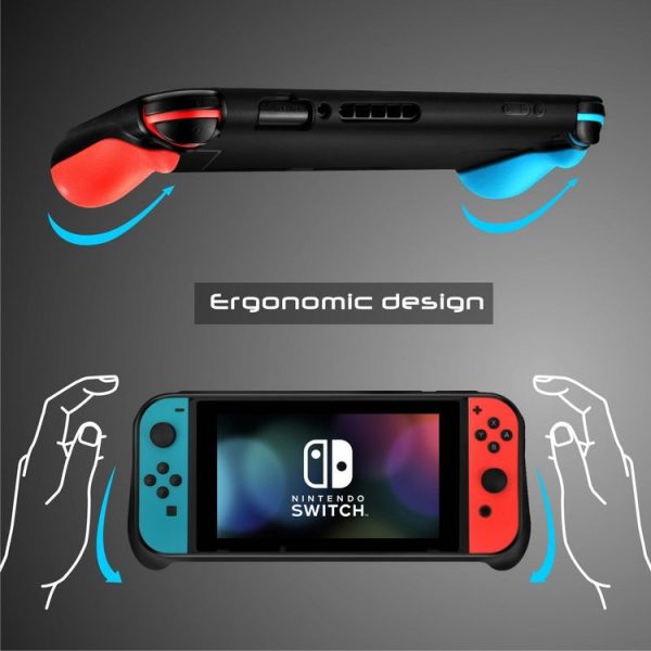 TPU Shell Handle Grip with Game Card Slot Anti-Shock Cover Silicone Case for Nintendo Switch, with Logo - Image 11