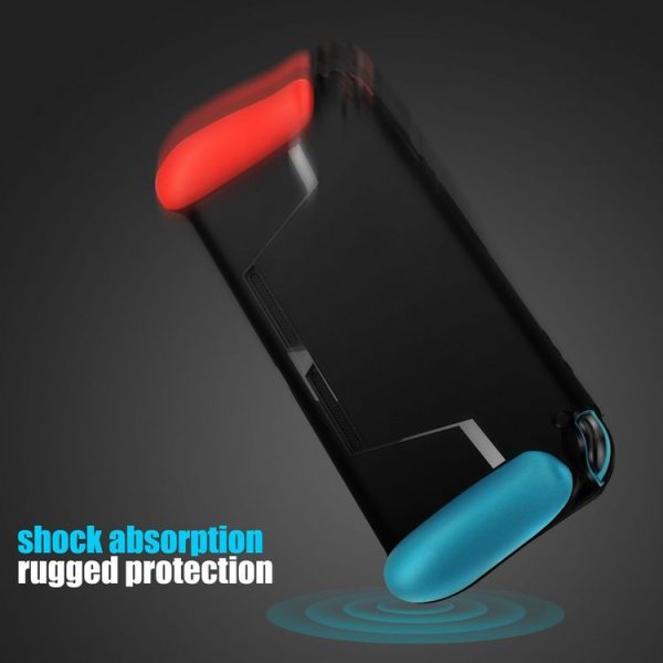 TPU Shell Handle Grip with Game Card Slot Anti-Shock Cover Silicone Case for Nintendo Switch, with Logo - Image 13