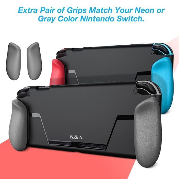 TPU Shell Handle Grip with Game Card Slot Anti-Shock Cover Silicone Case for Nintendo Switch, with Logo - Image 5