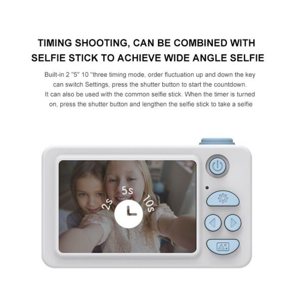 D9 8.0 Mega Pixel Lens Fashion Thin and Light Mini Digital Sport Camera with 2.0 inch Screen & Elk Shape Protective Case & 32G Memory for Children - Image 4