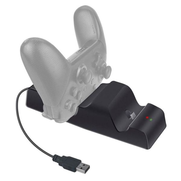 Game Controller Gaming Handle Charging Stand Holder for Switch Lite (Black)