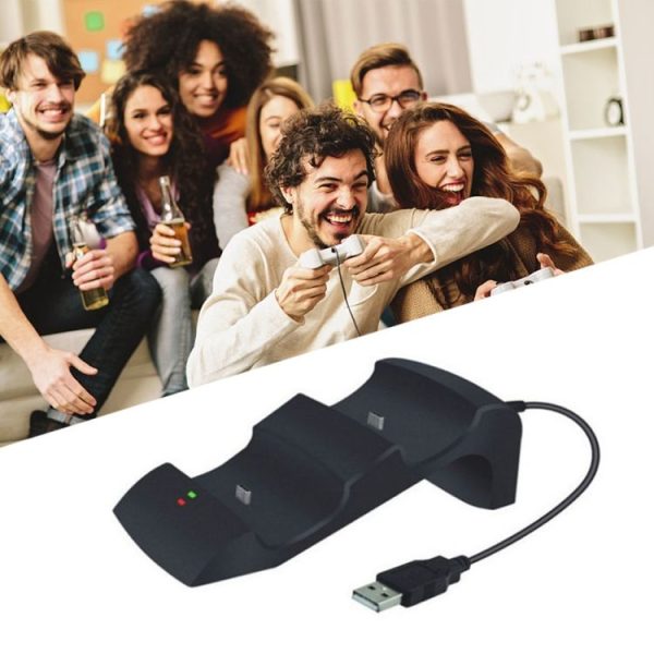 Game Controller Gaming Handle Charging Stand Holder for Switch Lite (Black) - Image 7