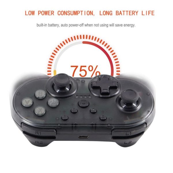 JYS Mini Wireless Bluetooth Game Controller Gamepad for Switch (White) - Image 10