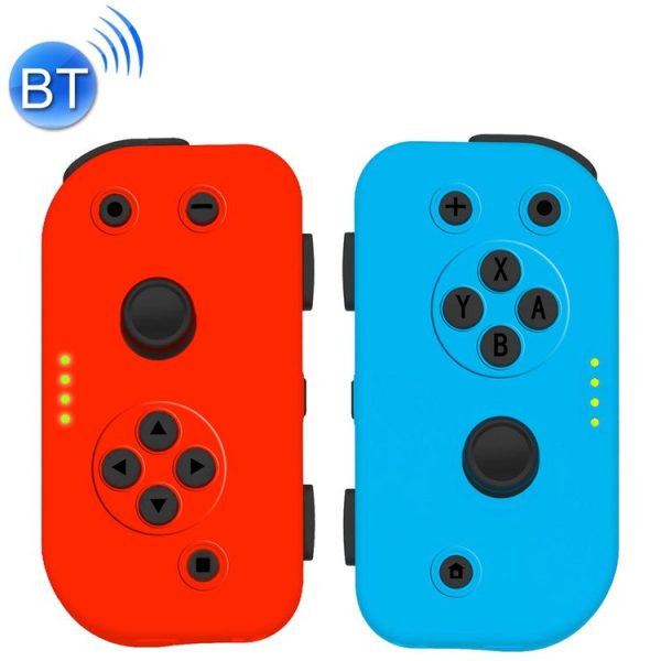 Left and Right Wireless Bluetooth Game Controller Gamepad for Switch Joy-con (Blue + Red)