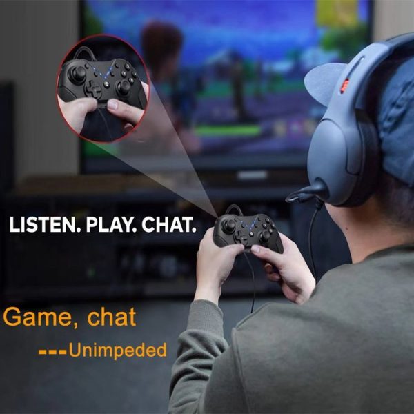 Wired Game Controller Gamepad for Switch, with Voice & 3.5mm Headphone Jack - Image 6