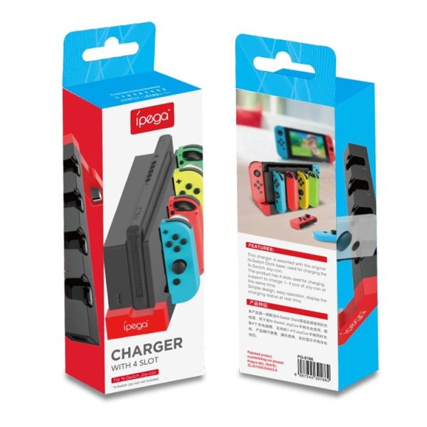 IPega PG-9186 Game Controller Charger Charging Dock Stand Station Holder with Indicator for Nintendo Switch Joy-Con - Image 5