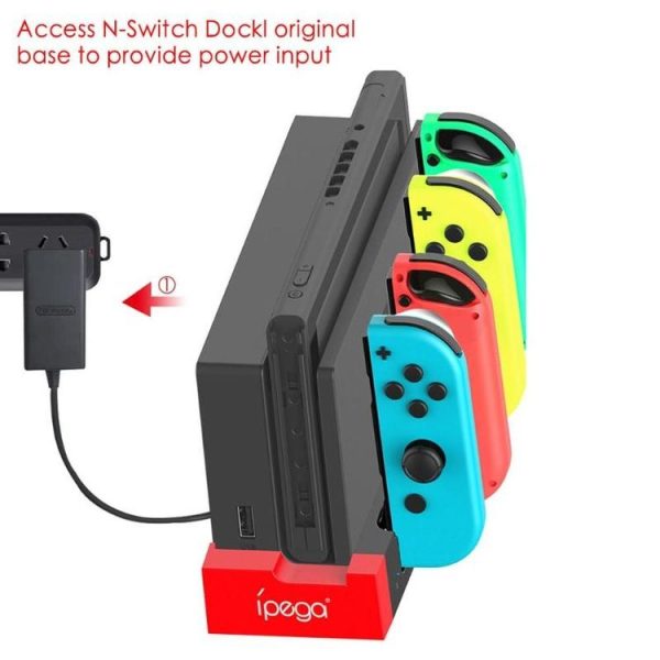 IPega PG-9186 Game Controller Charger Charging Dock Stand Station Holder with Indicator for Nintendo Switch Joy-Con - Image 8