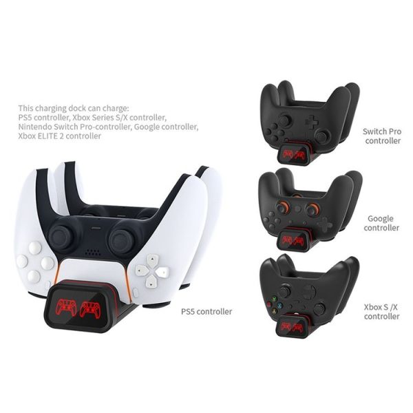 DOBE TYX-0613 Dual Controller Charging Dock For PS5 / Xbox Series X - Image 7