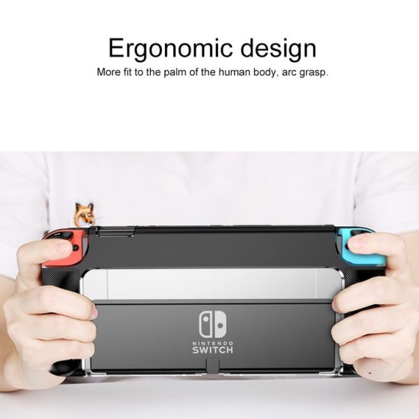 TPU + PC Protective Cover for Nintendo Switch OLED (Black) - Image 2