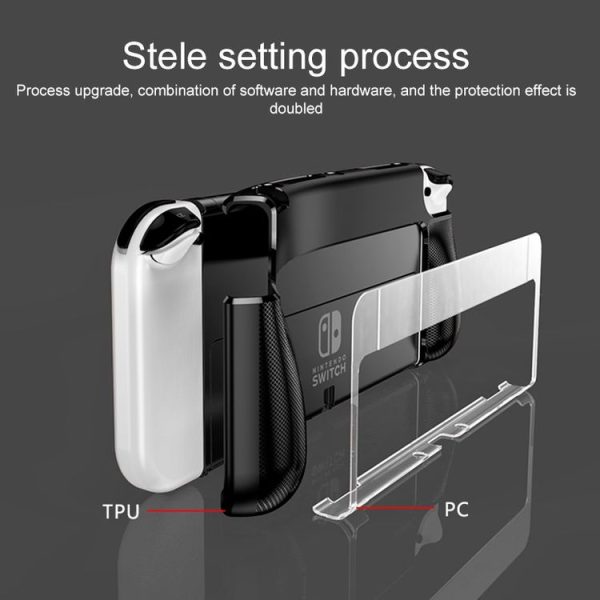TPU + PC Protective Cover for Nintendo Switch OLED (Black) - Image 5