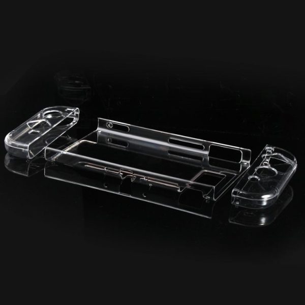 DOBE TNS-1710 4 in 1 Crystal Hard Shell Case for Nintendo Switch Body and Gamepad (Transparent) - Image 3