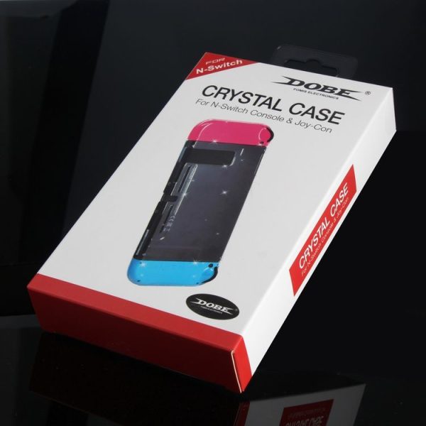 DOBE TNS-1710 4 in 1 Crystal Hard Shell Case for Nintendo Switch Body and Gamepad (Transparent) - Image 6