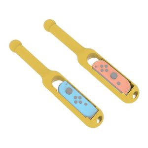 2 PCS DOBE TNS-1842 Handle Holder Grip Drumstick with Wrist Strap for Nintendo Switch Joy-con Drum Games